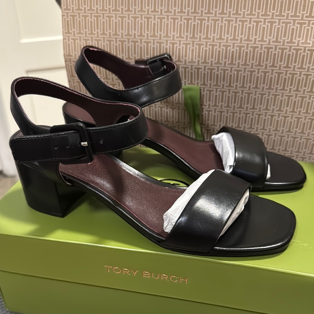 Tory Burch Black Double T City Sandal
